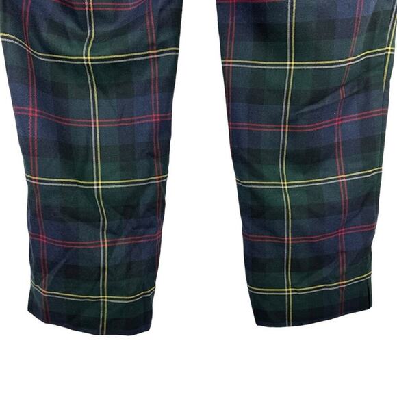 Talbots Plaid Hampshire Straight Leg Ankle Pants Wool Blend New Size 14P - Picture 9 of 16